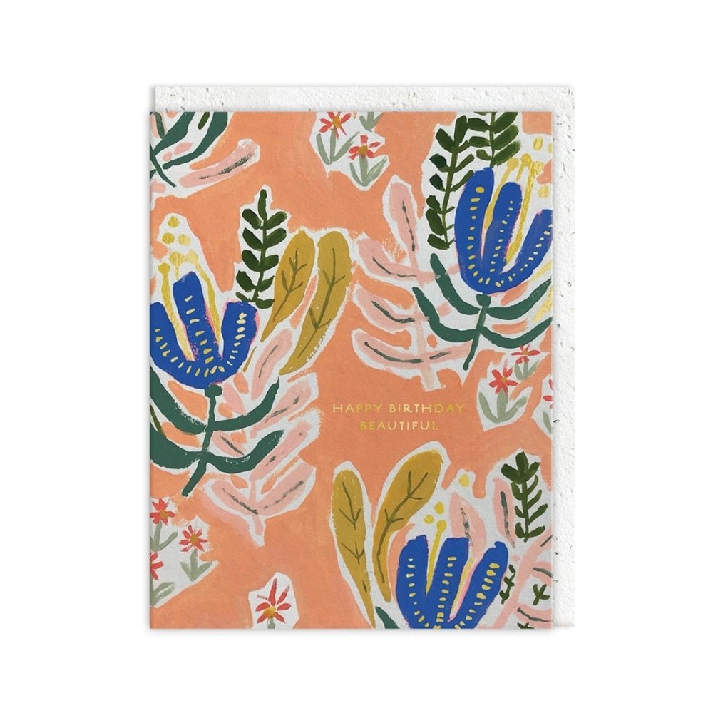 Beautiful Birthday Flowers card - Florrie