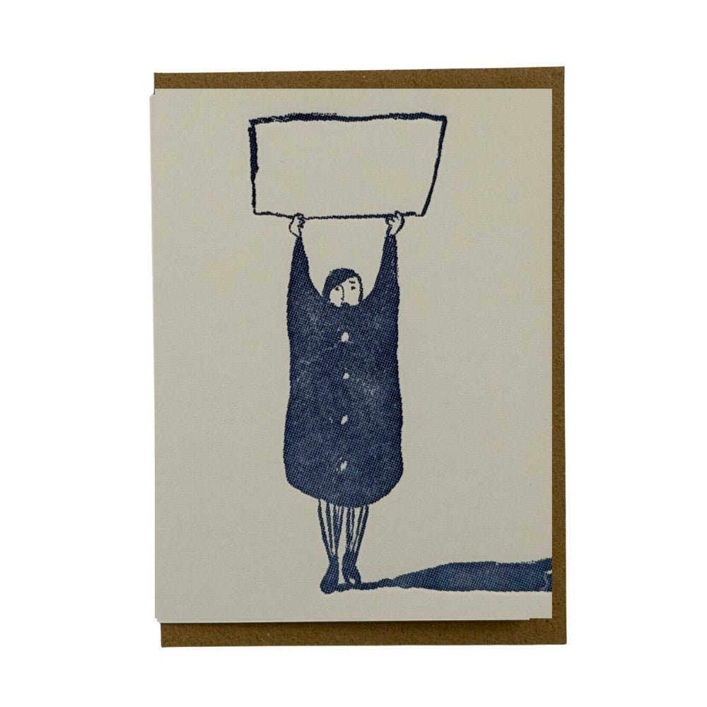Blank For Your Message letterpress card - Florrie