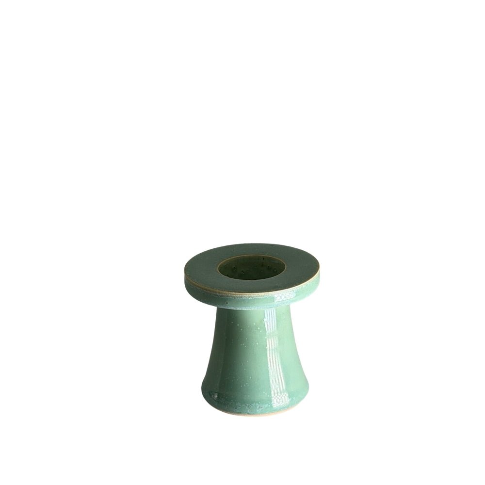 Blue ceramic candlestick — H6cm - Florrie