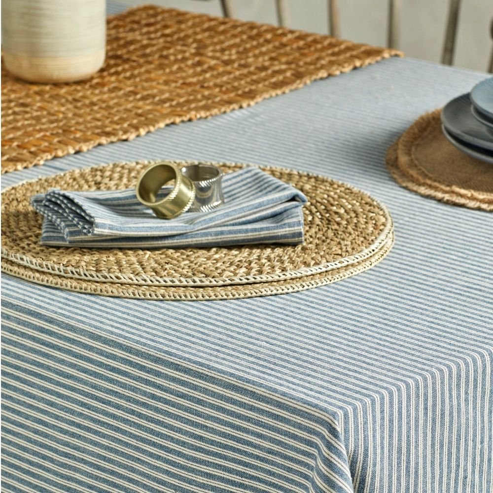 Blue Hampton stripe napkin (set of 4) — 46x46cm - Florrie