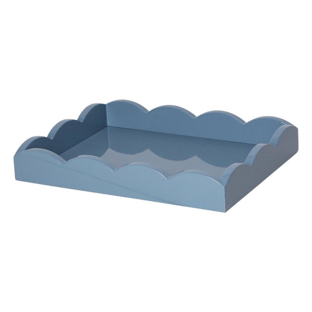 Blue Scalloped Ottoman Tray (Limited Edition) - Florrie