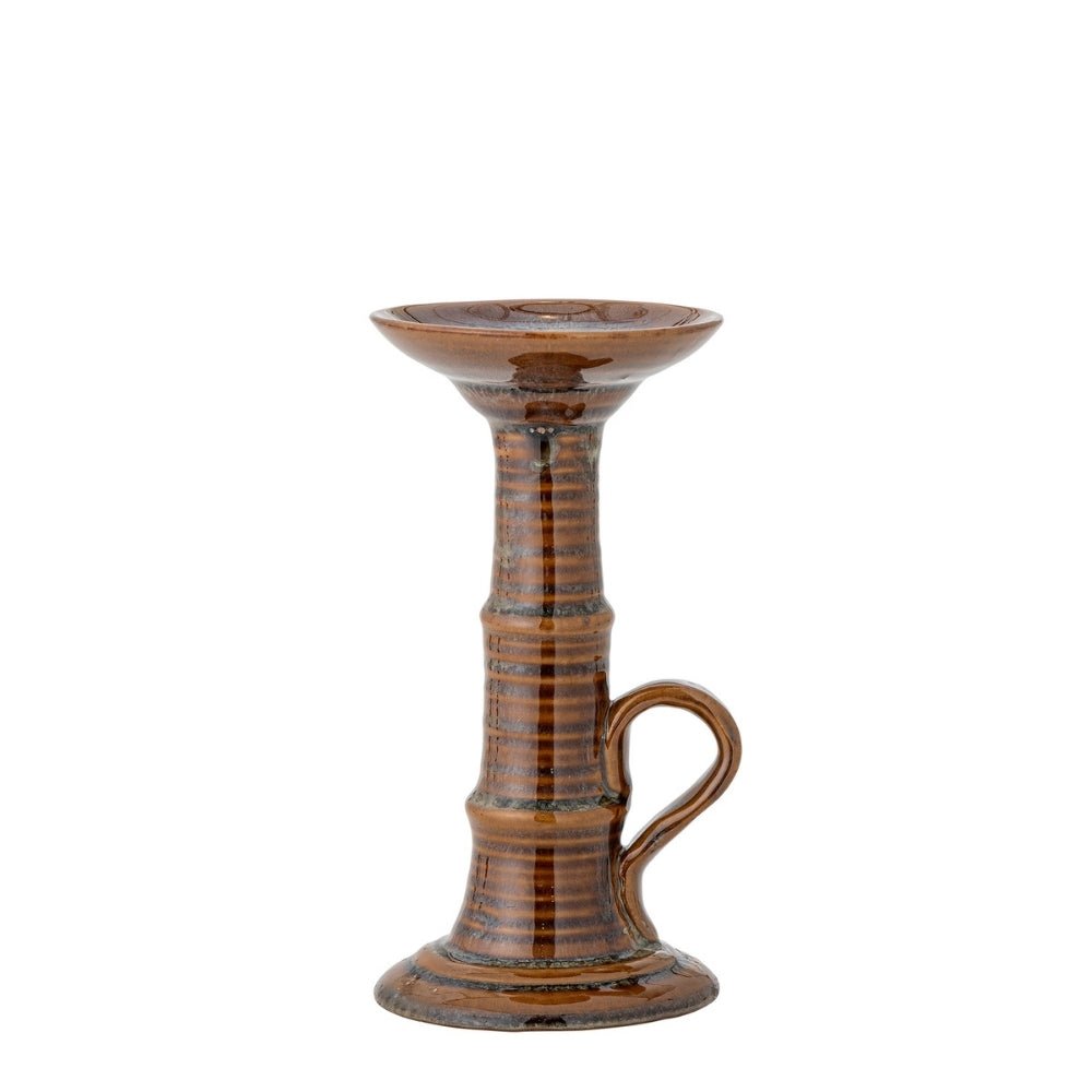 Brown Stoneware Rigby Candle Holder - Florrie
