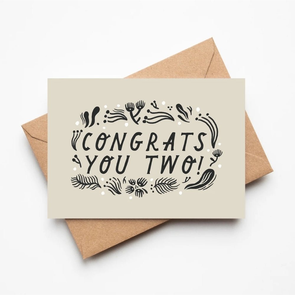 Congrats You Two!' occasion card - Florrie