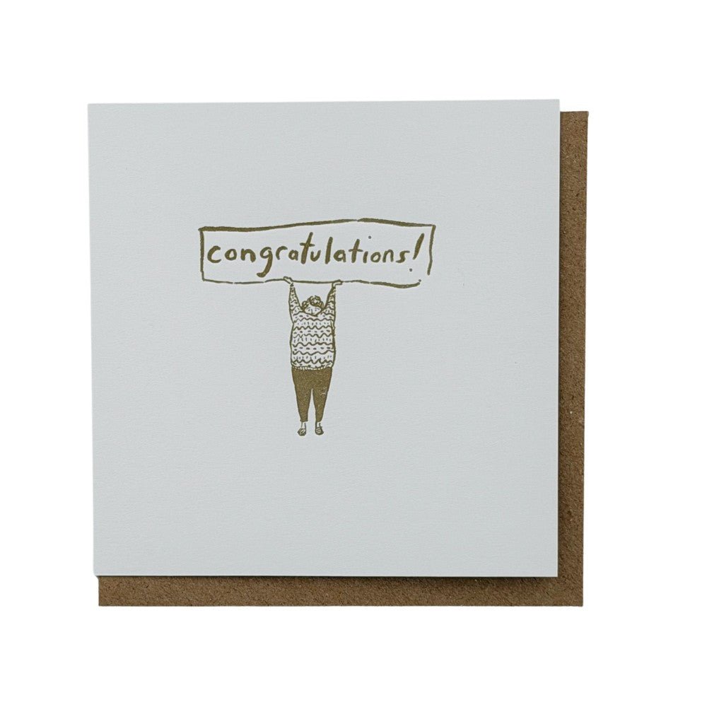 Congratulations letterpress card - Florrie