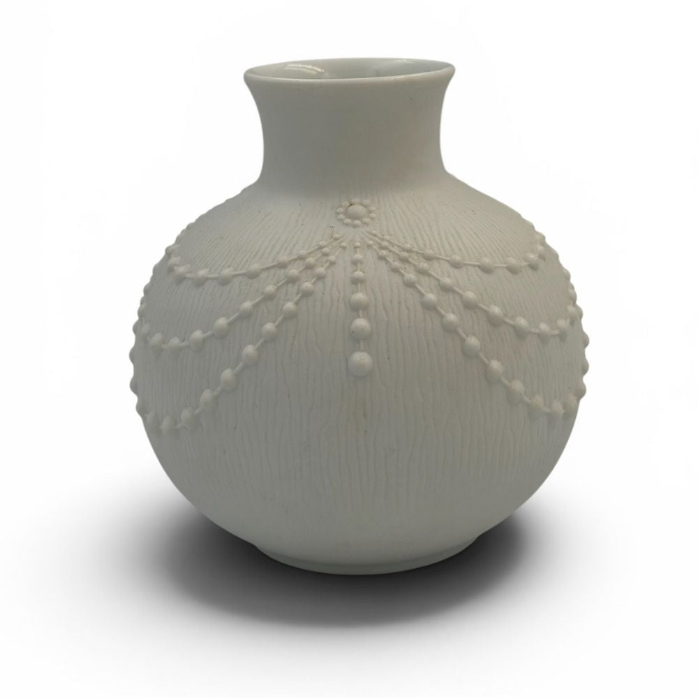 German Kaiser Bisque vase with op art vase c.1970s - approx. H11cm - Florrie