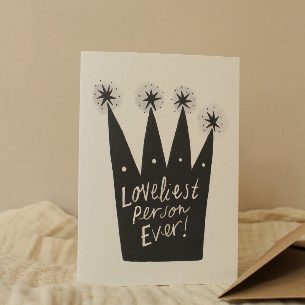 Loveliest Person Ever!' thank you or friendship card - Florrie