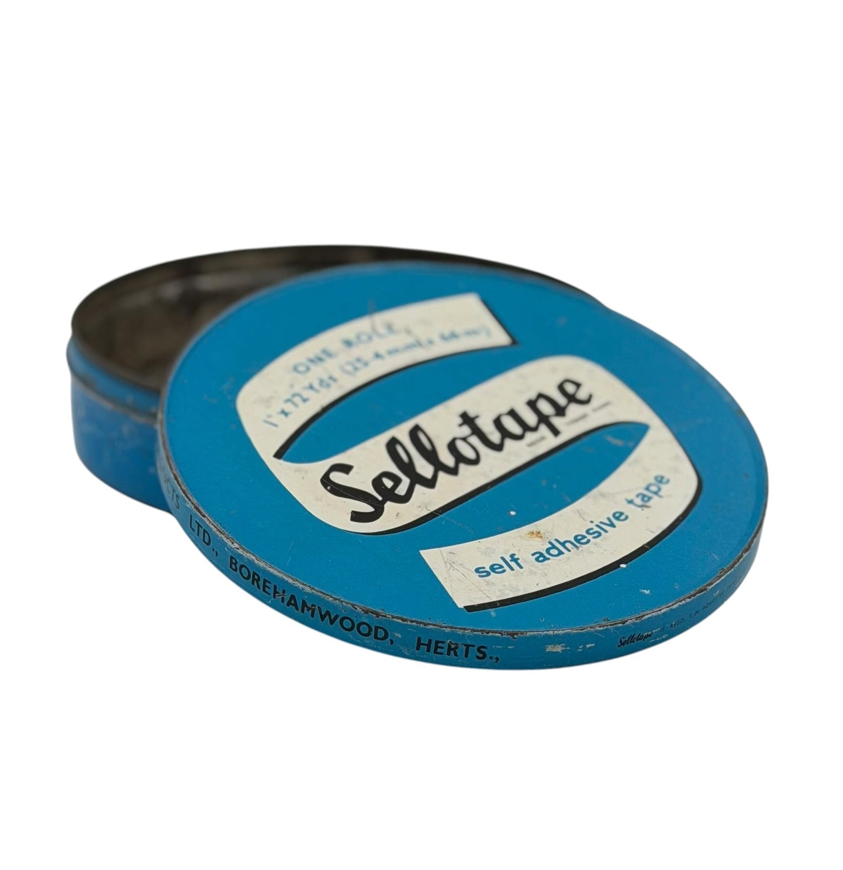 Sellotape tin 1960-80s - Diametre 15cm - Florrie