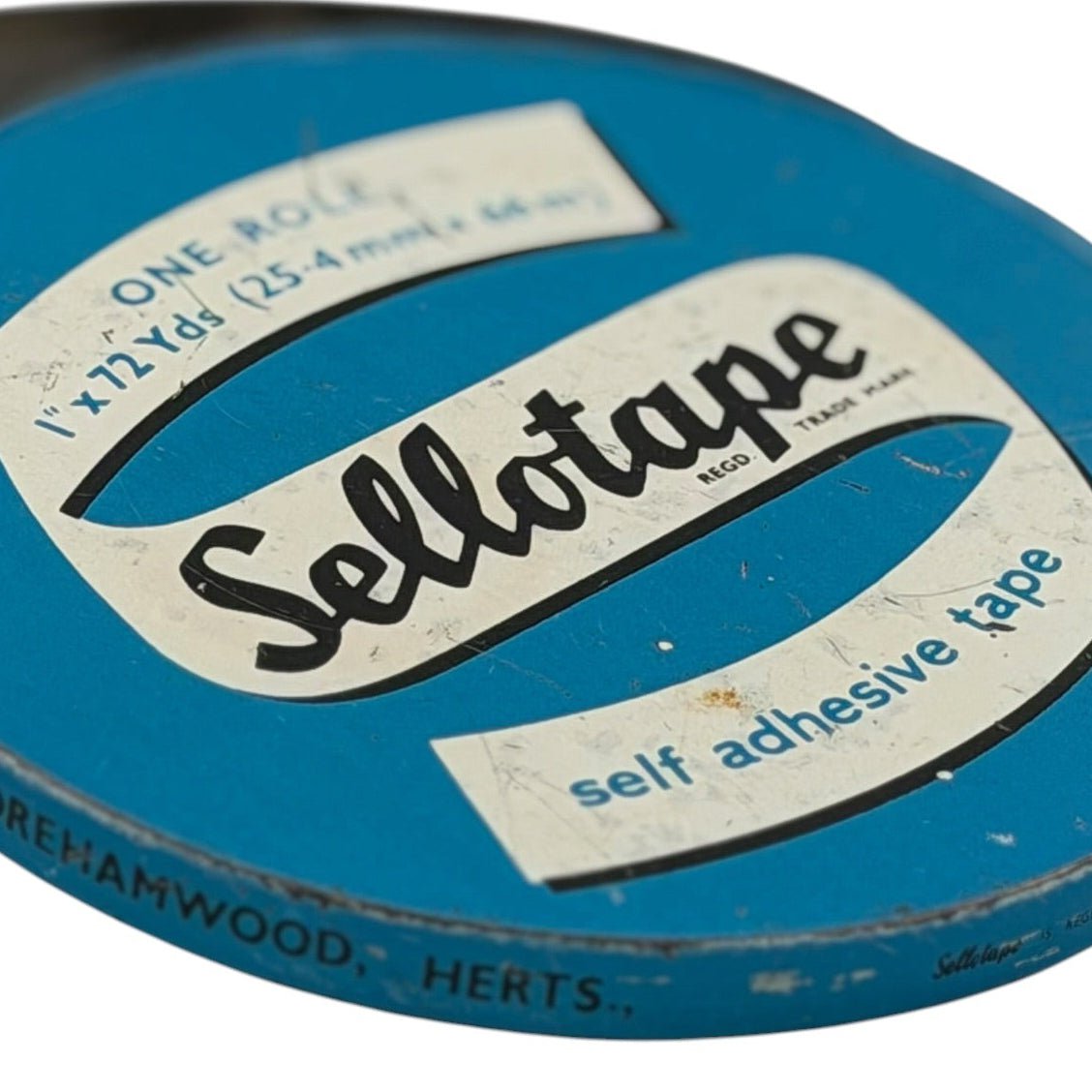 Sellotape tin 1960-80s - Diametre 15cm - Florrie