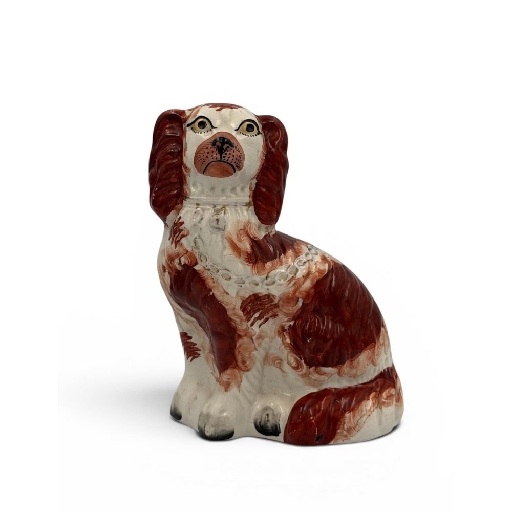 Single Staffordshire brown & white spaniel - H21cm - Florrie