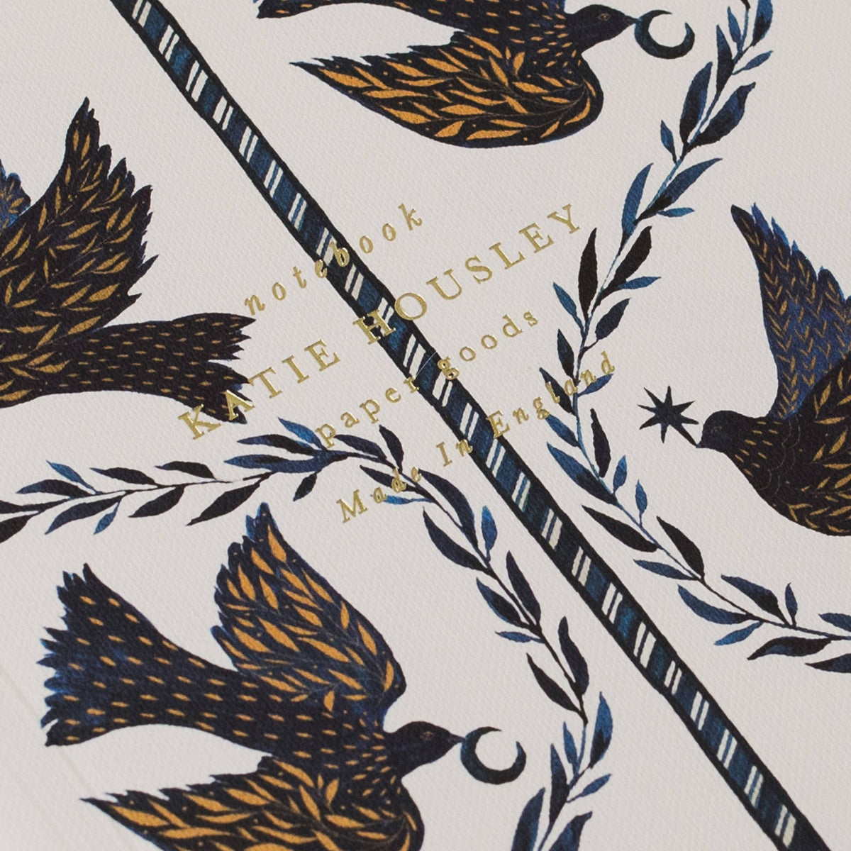 A5 Lay flat lined journal 'Dove Botanical'