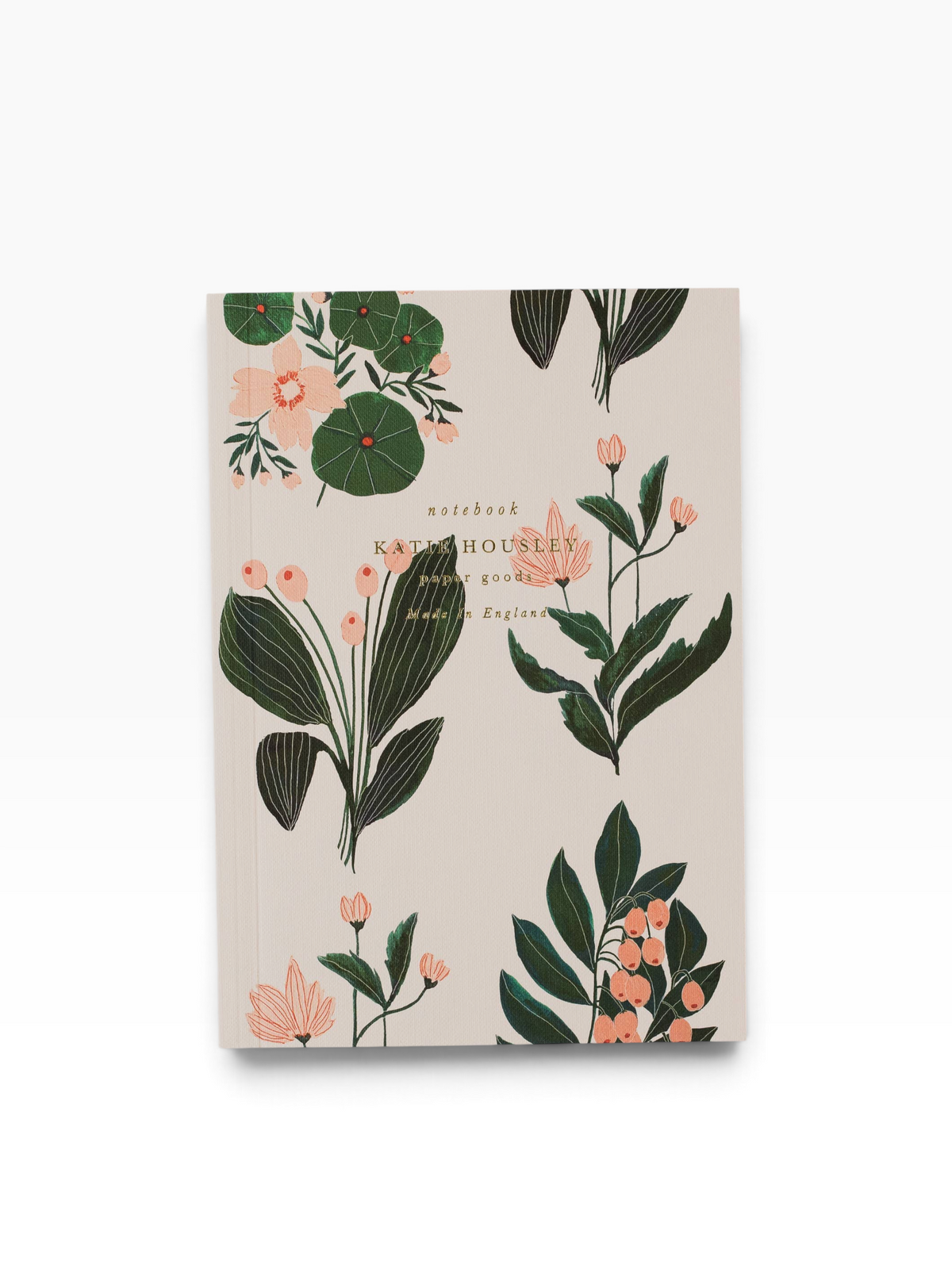 A5 Lay flat lined journal 'Pink Botanical'