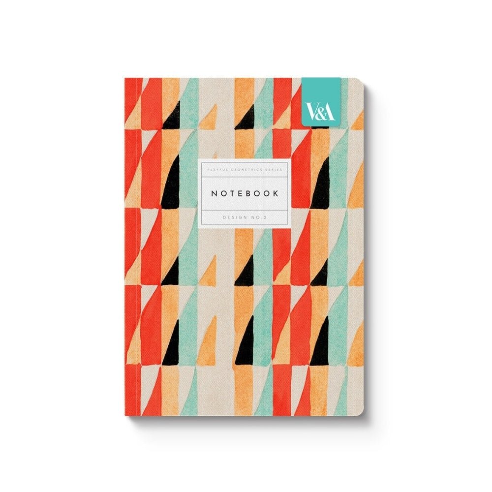 A5 Premium paperback notebook 'Playful Geometrics Red Prism' - Florrie