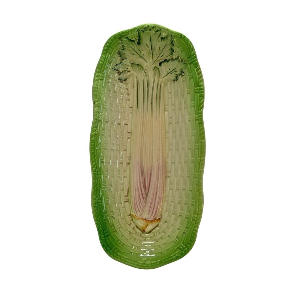 Beswick celery boat serving dish with basketweave pattern c.1940-50s approx. 30.5 X 14.5cm - Florrie