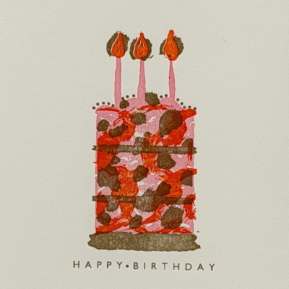 Birthday Cake letterpress card - Florrie