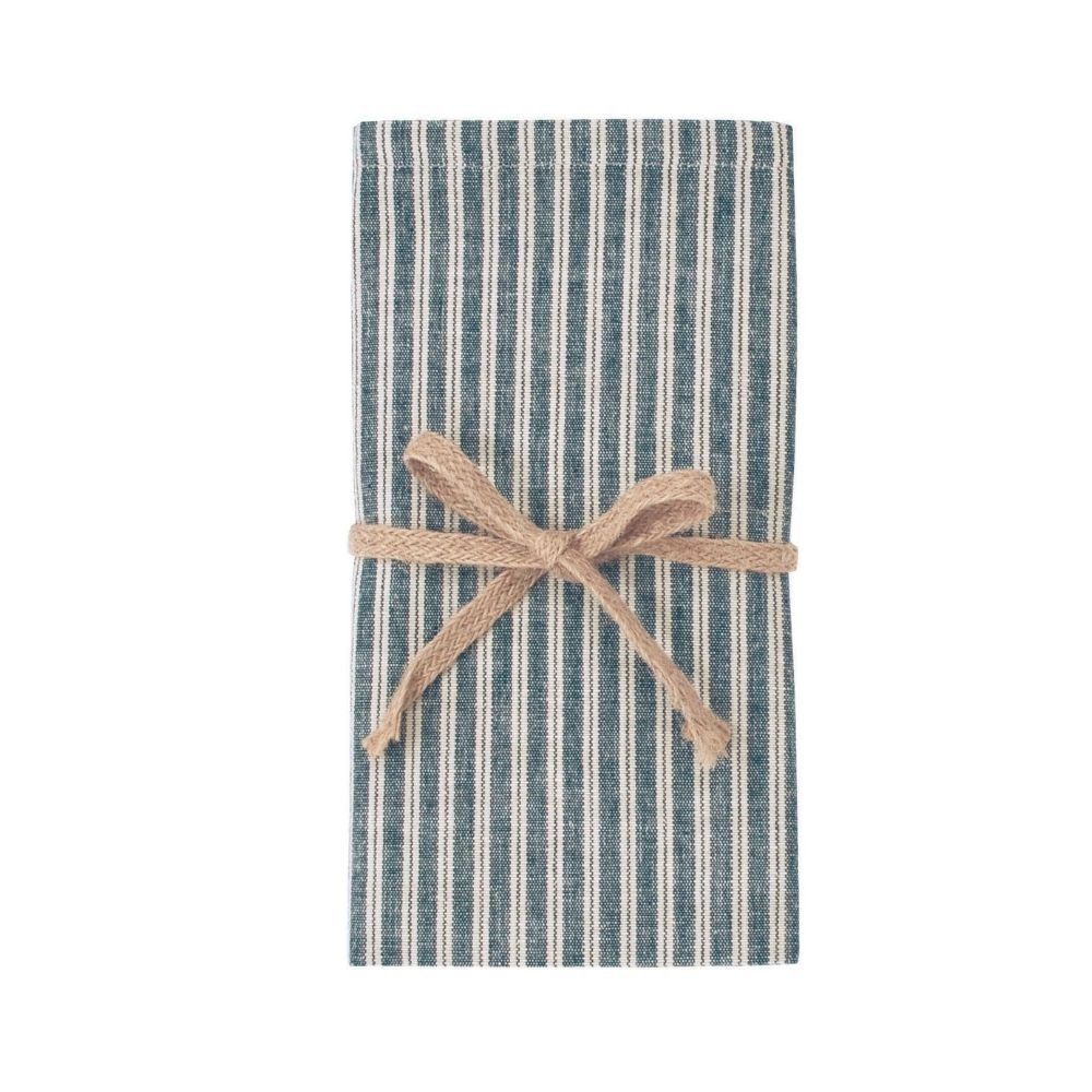 Blue Hampton stripe napkin (set of 4) — 46x46cm - Florrie