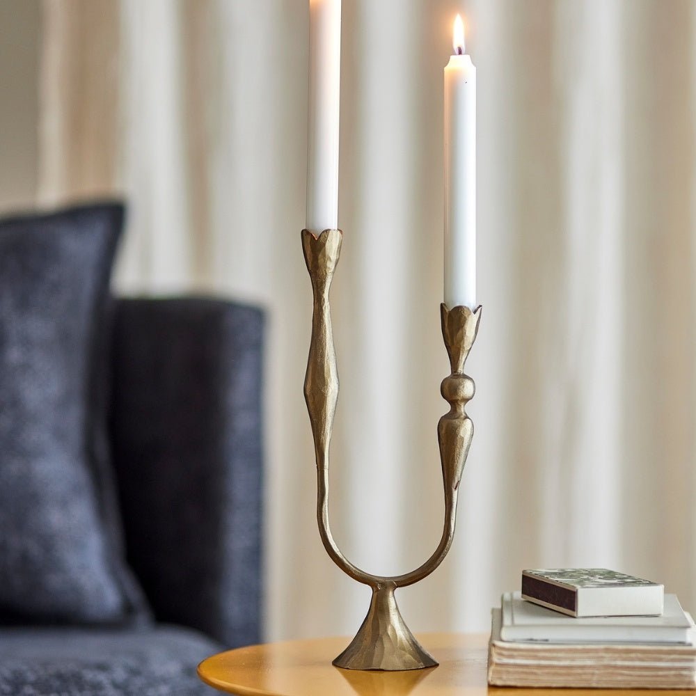 Brass Duo Vesc Candle Holder - Florrie