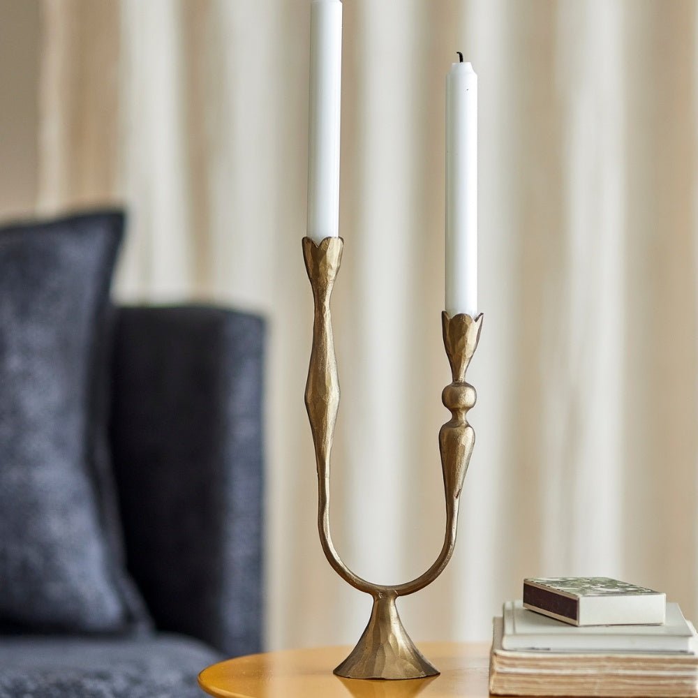 Brass Duo Vesc Candle Holder - Florrie