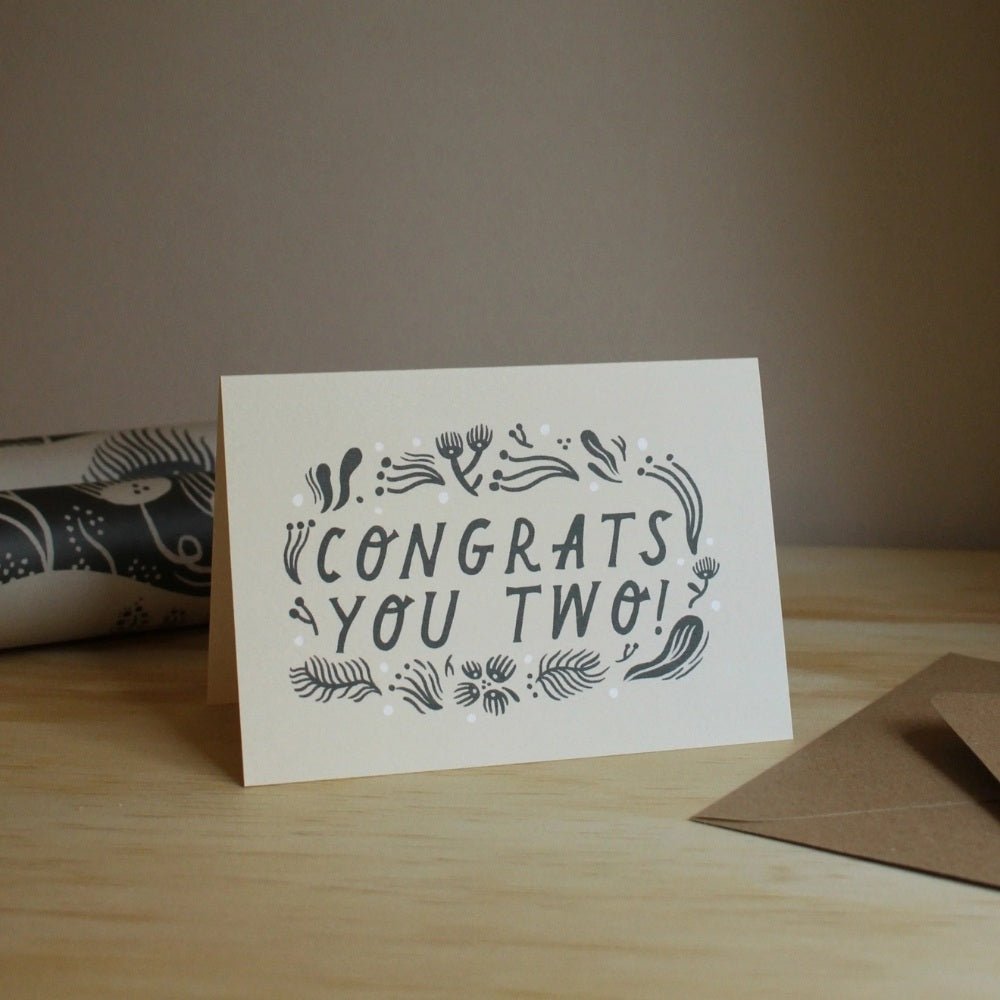 Congrats You Two!' occasion card - Florrie