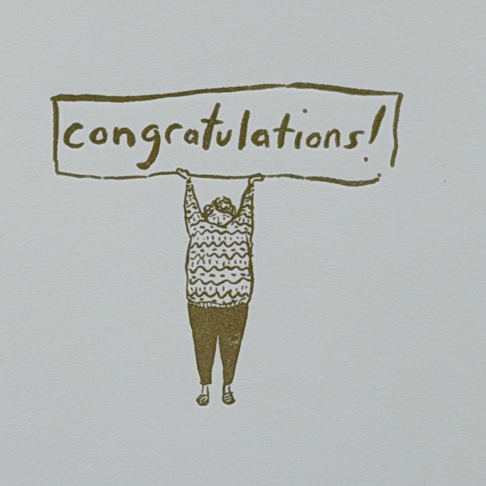 Congratulations letterpress card - Florrie