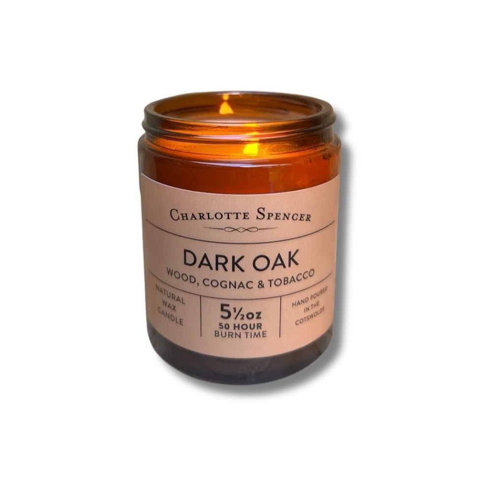 Dark Oak - 50 hour burn candle (wood, cognac & tobacco) - Florrie