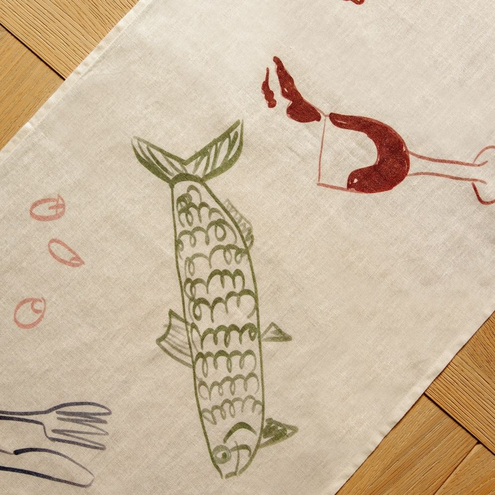 Dinner' table runner — L230 X W45cm, 80% linen & 20% cotton - Florrie