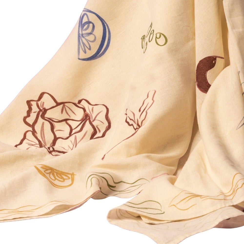 Dinner' table runner — L230 X W45cm, 80% linen & 20% cotton - Florrie