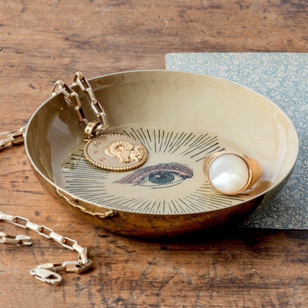 Enamel printed tray — Eye - Florrie