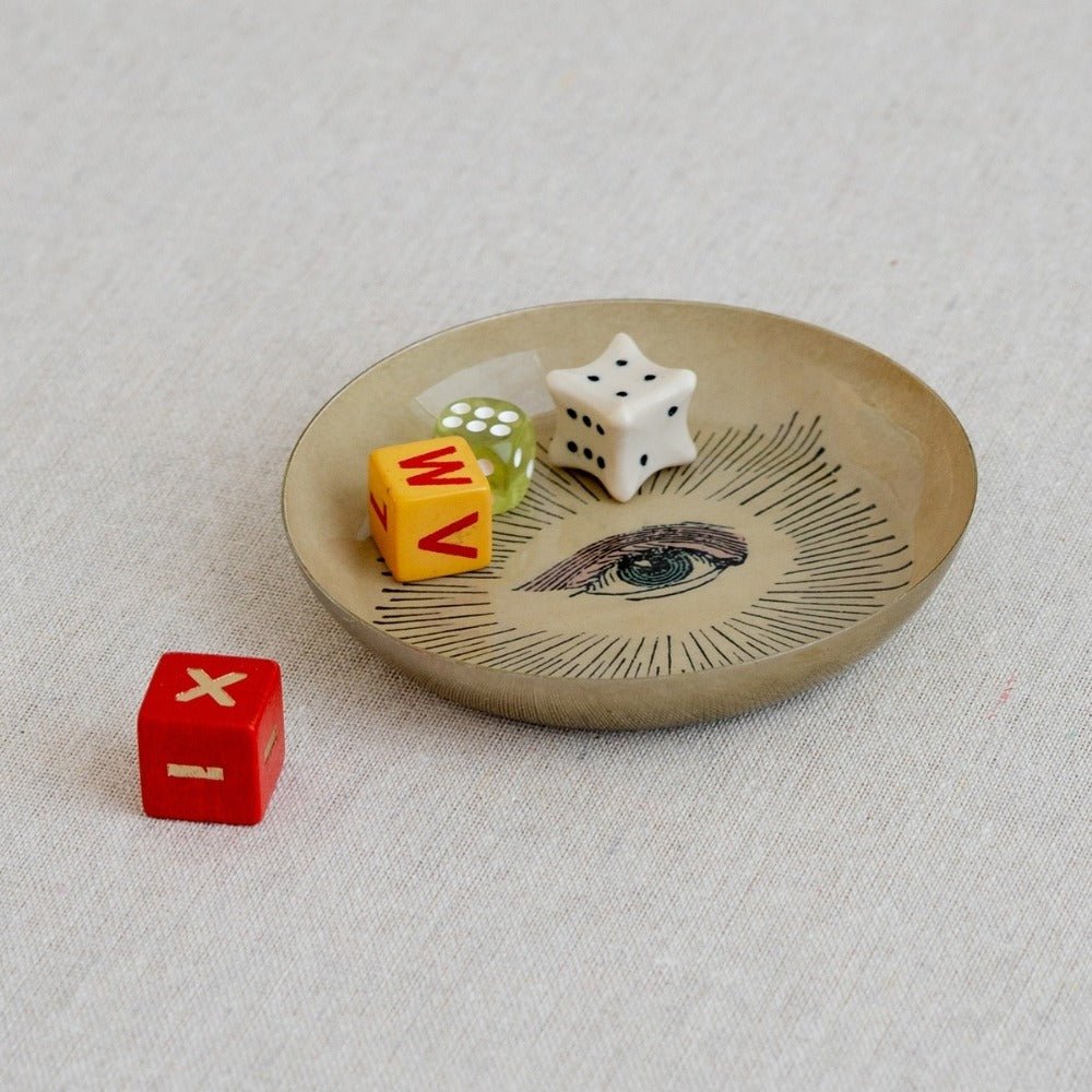 Enamel printed tray — Eye - Florrie