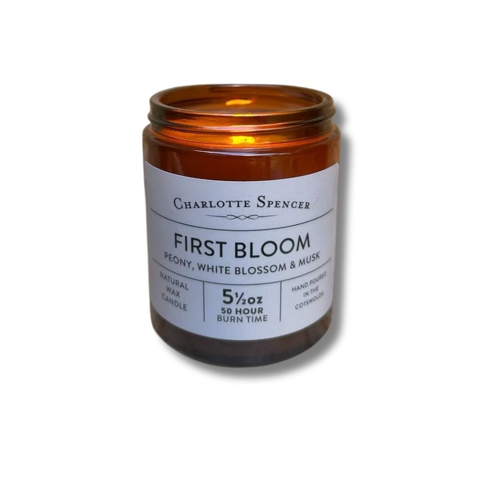 First Bloom - 50 hour burn candle (peony, white blossom & musk) - Florrie
