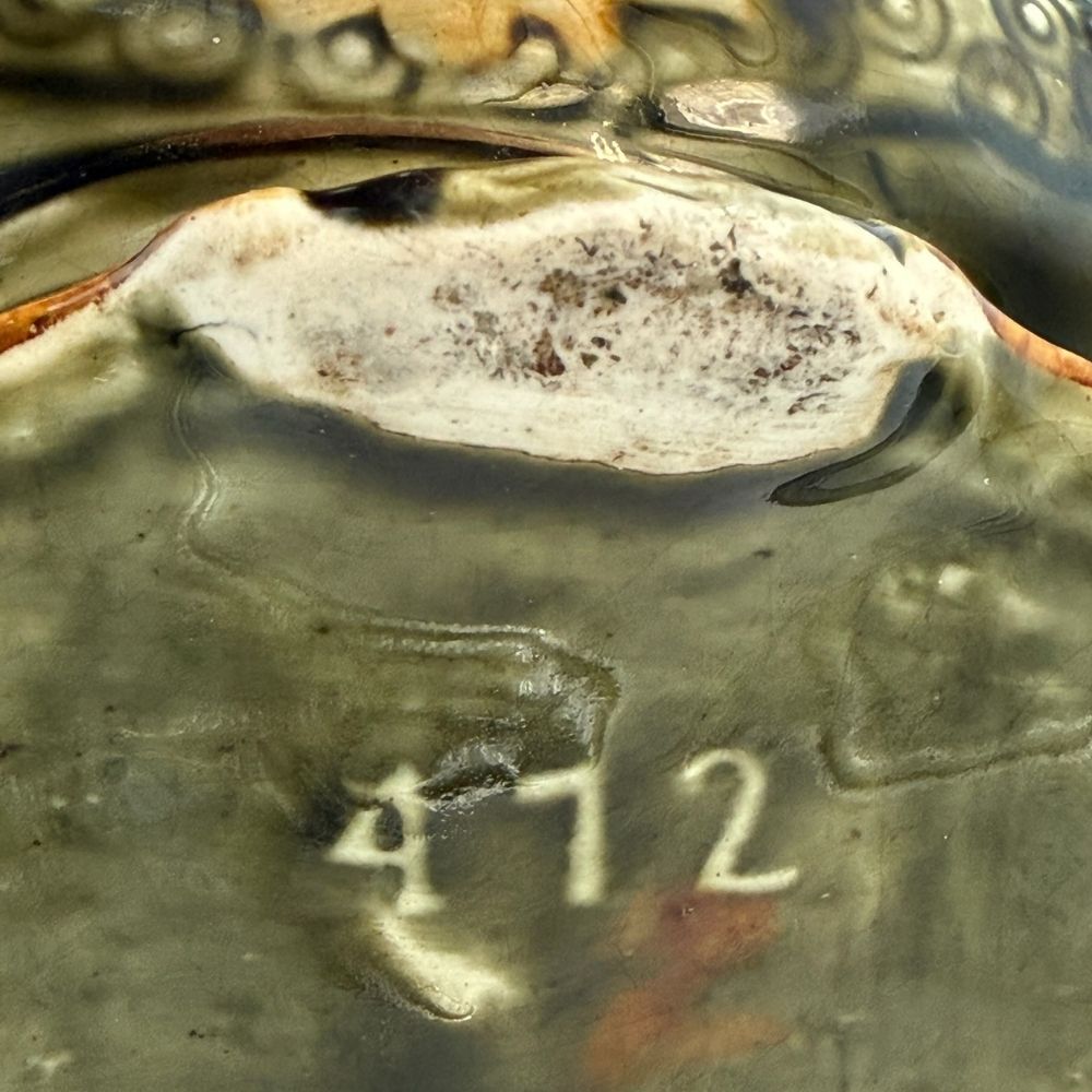 French style stoneware jardiniere, floral relief detail c.1900 - Florrie