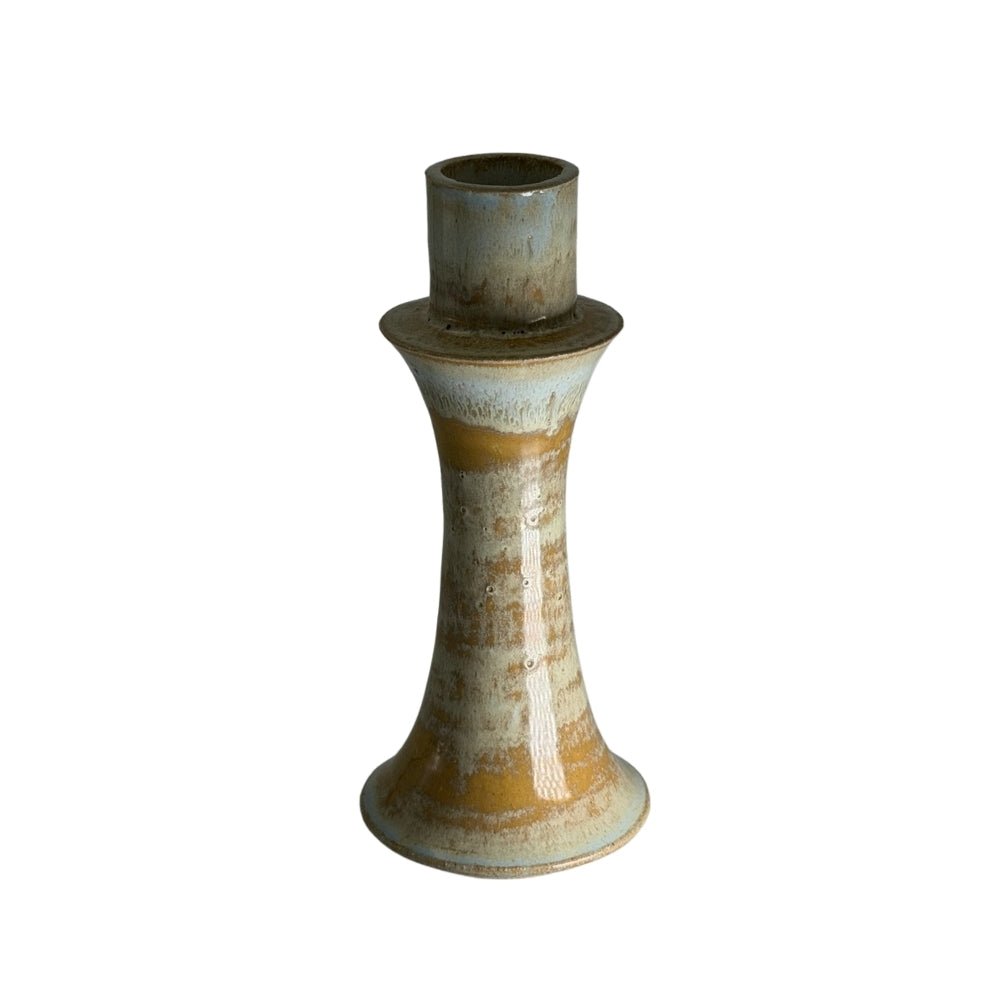 Green ceramic candlestick — H15.5cm - Florrie