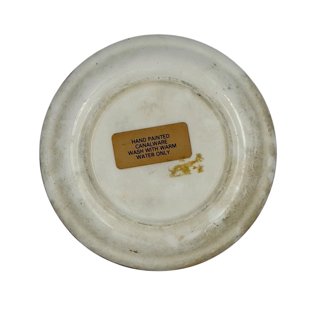 Hand-painted ceramic canalware pin dish - Florrie
