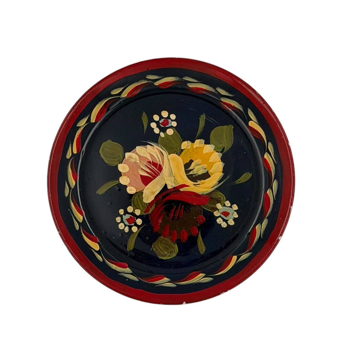 Hand-painted ceramic canalware pin dish - Florrie