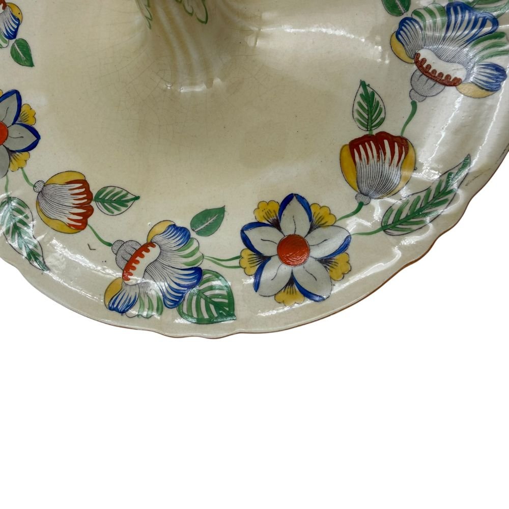 Hand-painted Mason Patent Ironstone China hors d'oeuvres dish c.1920-40s - Diametre 30.5 X H12cm - Florrie