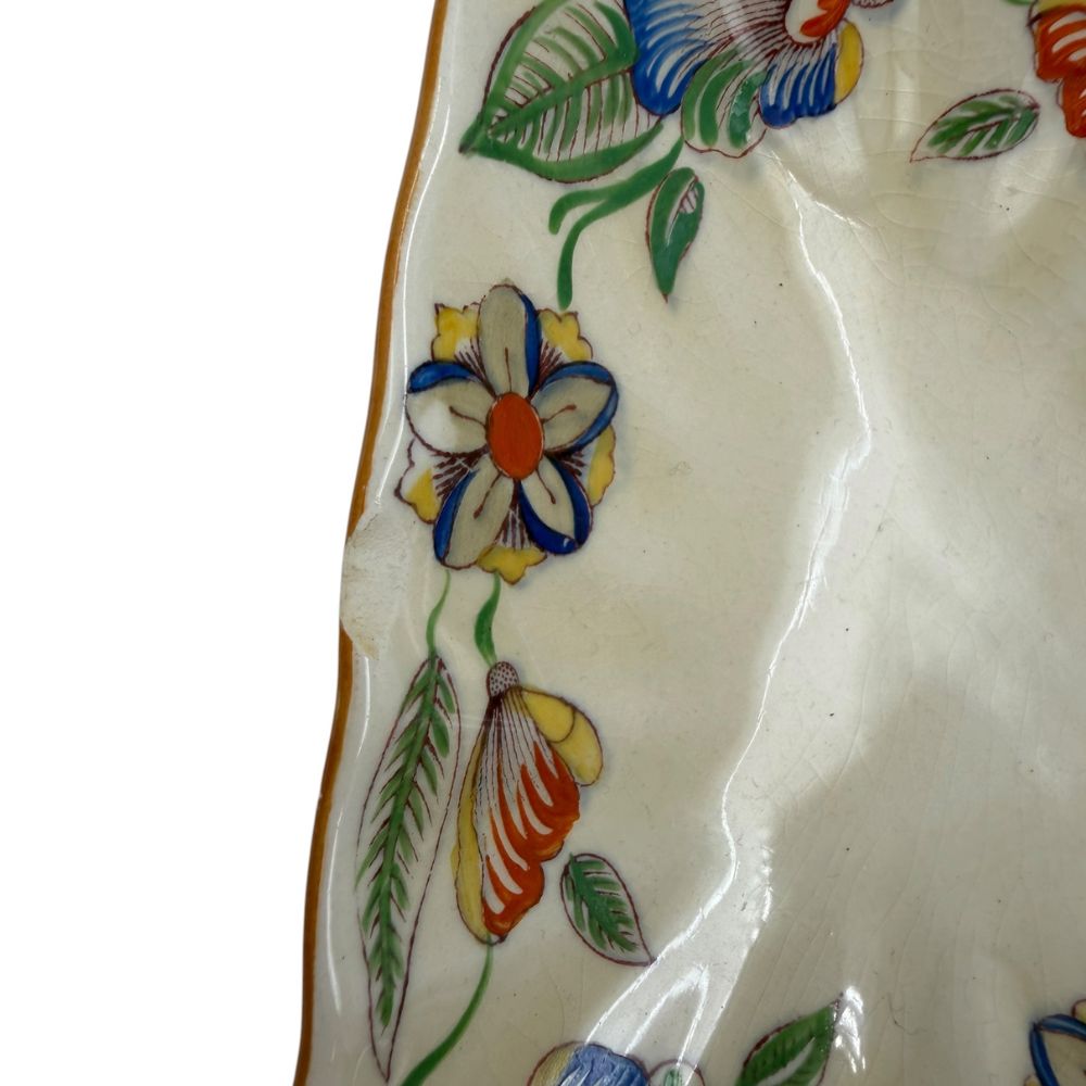 Hand-painted Mason Patent Ironstone China hors d'oeuvres dish c.1920-40s - Diametre 30.5 X H12cm - Florrie