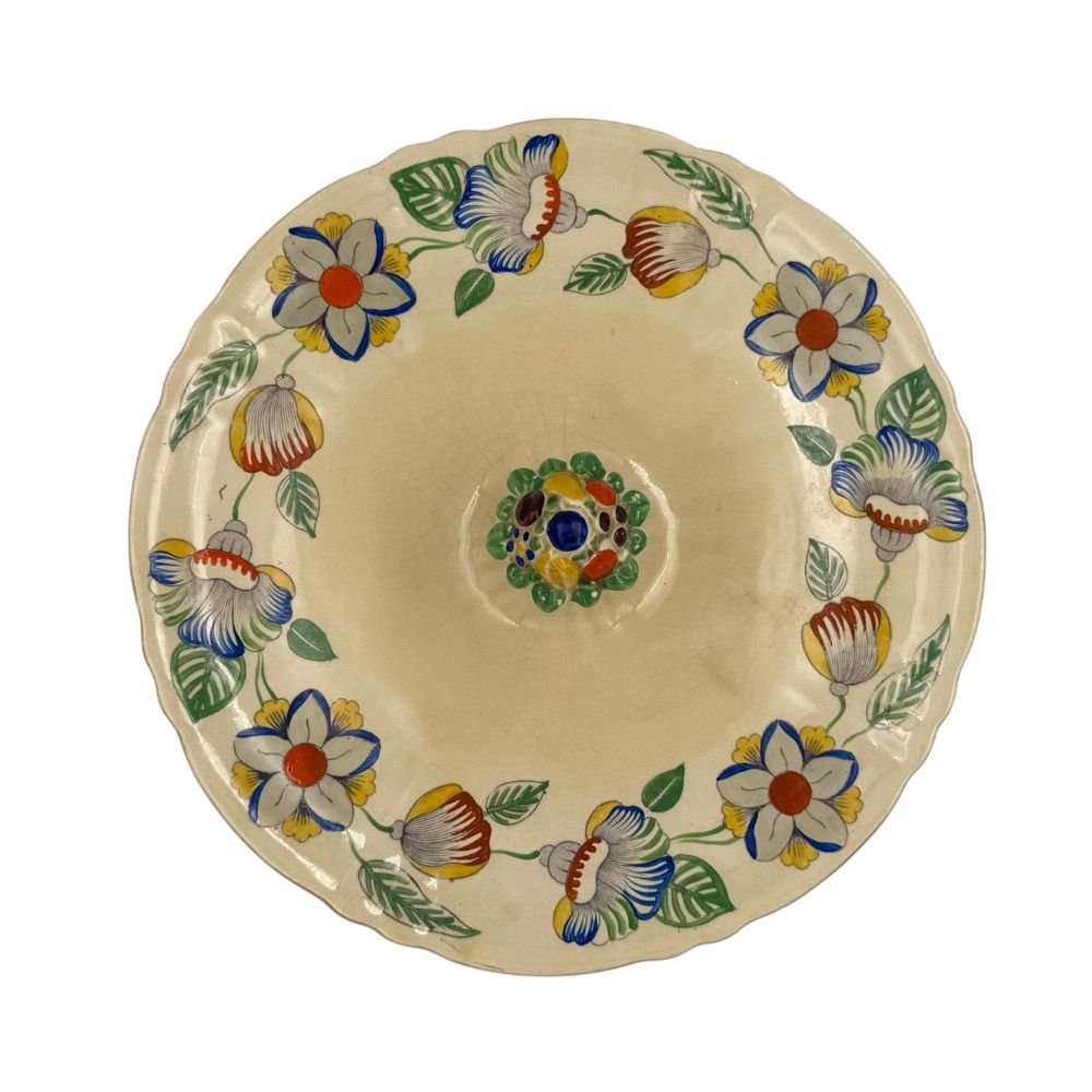 Hand-painted Mason Patent Ironstone China hors d'oeuvres dish c.1920-40s - Diametre 30.5 X H12cm - Florrie