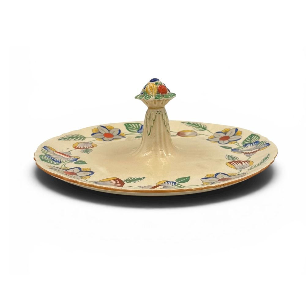 Hand-painted Mason Patent Ironstone China hors d'oeuvres dish c.1920-40s - Diametre 30.5 X H12cm - Florrie