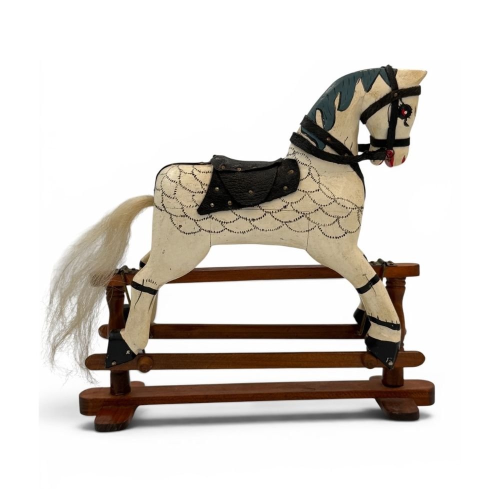 Hand-painted tabletop rocking horse - W22cm X H14cm - Florrie