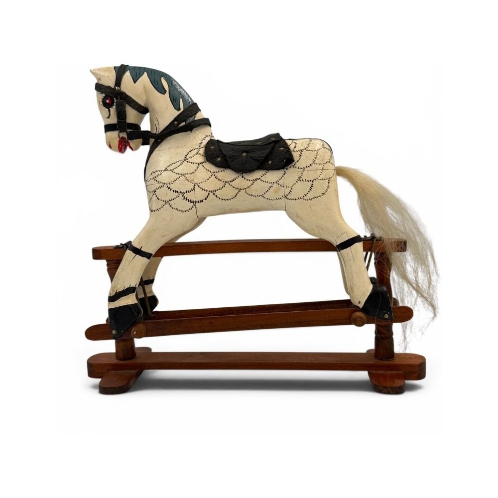 Hand-painted tabletop rocking horse - W22cm X H14cm - Florrie