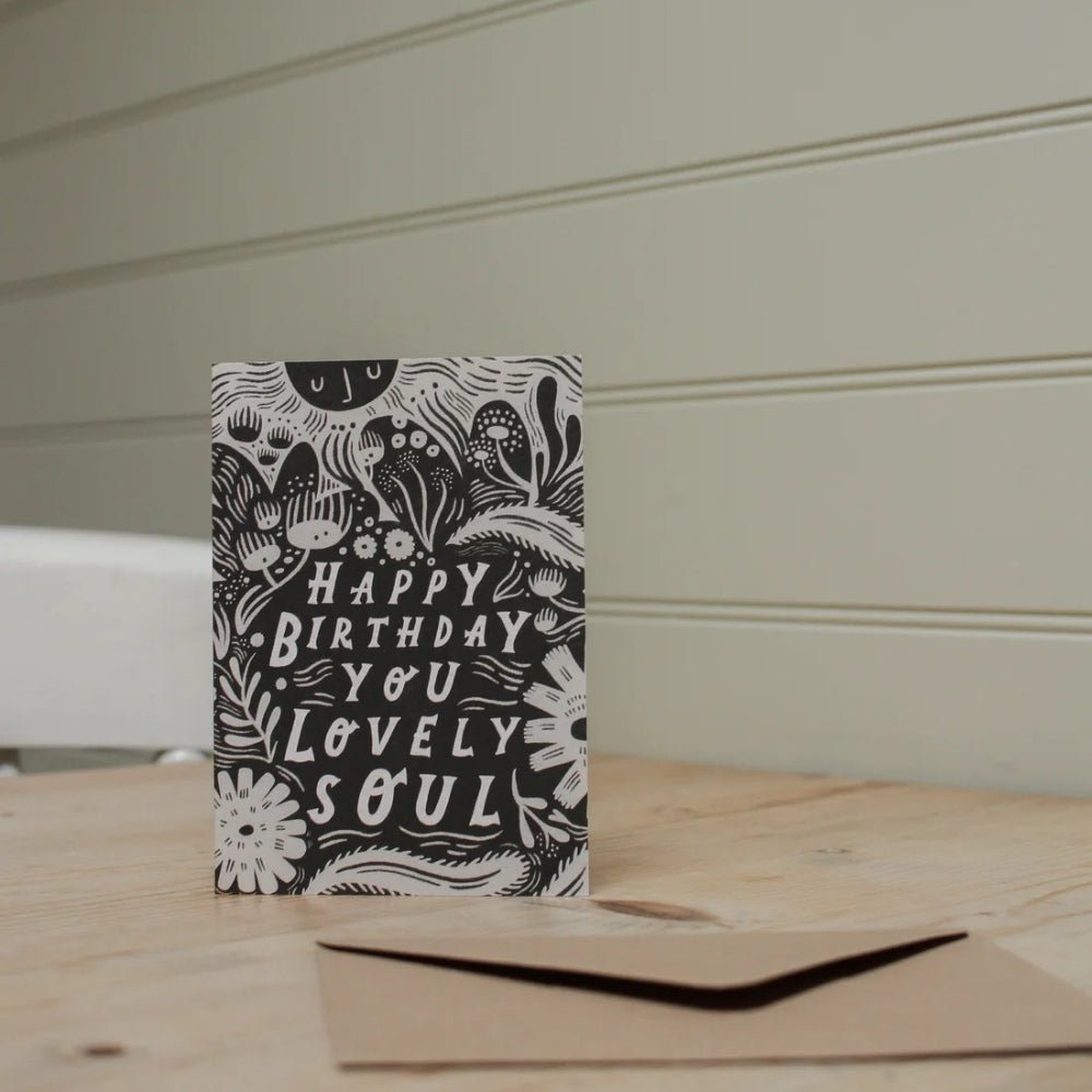 Happy Birthday You Lovely Soul' birthday card - Florrie