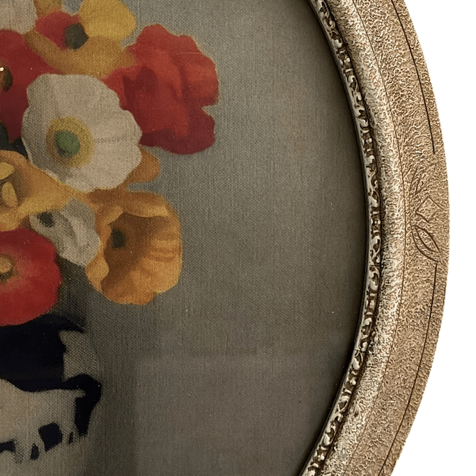 'Iceland Poppies' facsimile print in a vintage frame - Florrie