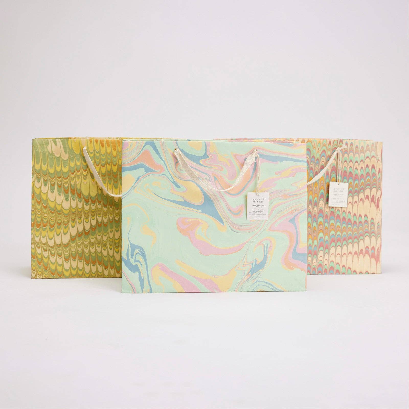 Large marbled gift bag - Florrie