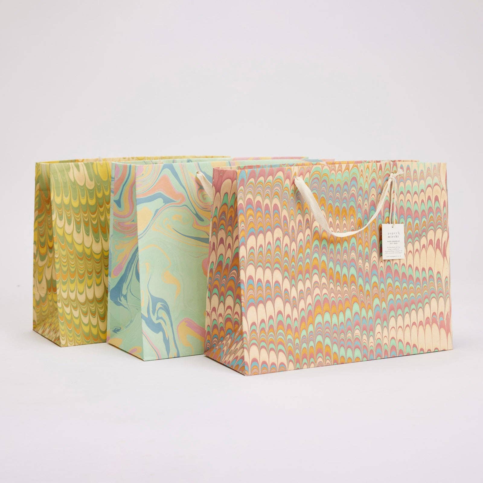 Large marbled gift bag - Florrie