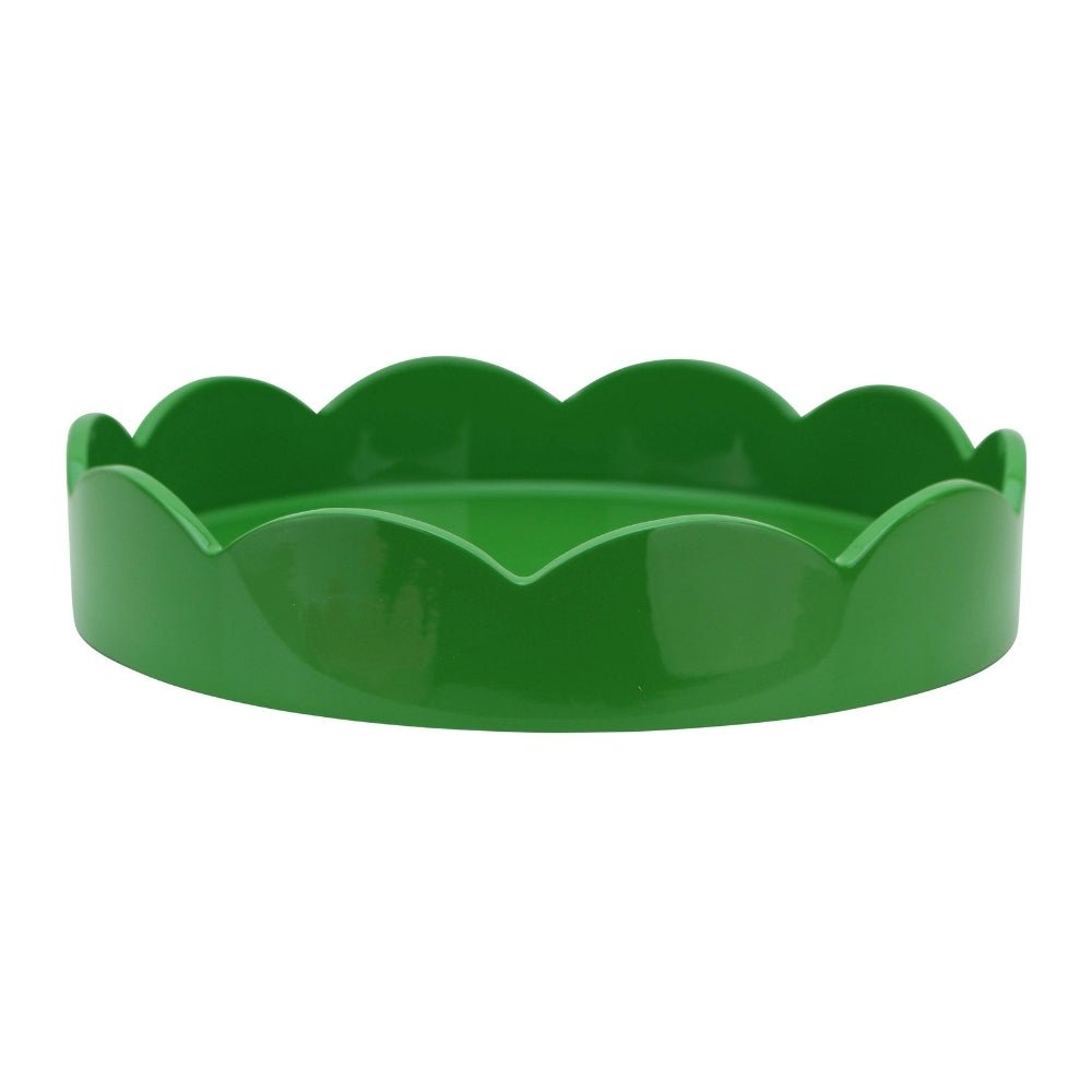 Leaf Green Small Round Scallop Tray - Florrie