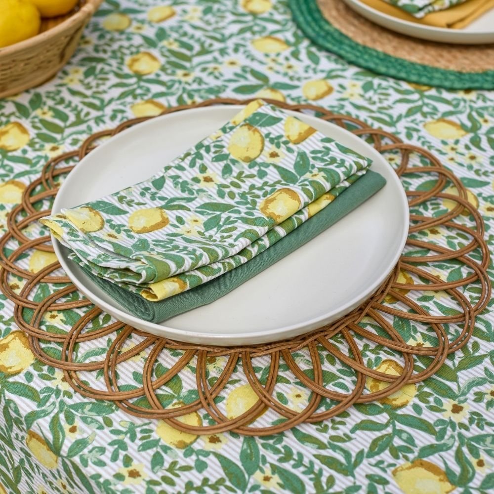 Looped rattan circular placemat (sold seperately) — 38cm dia - Florrie