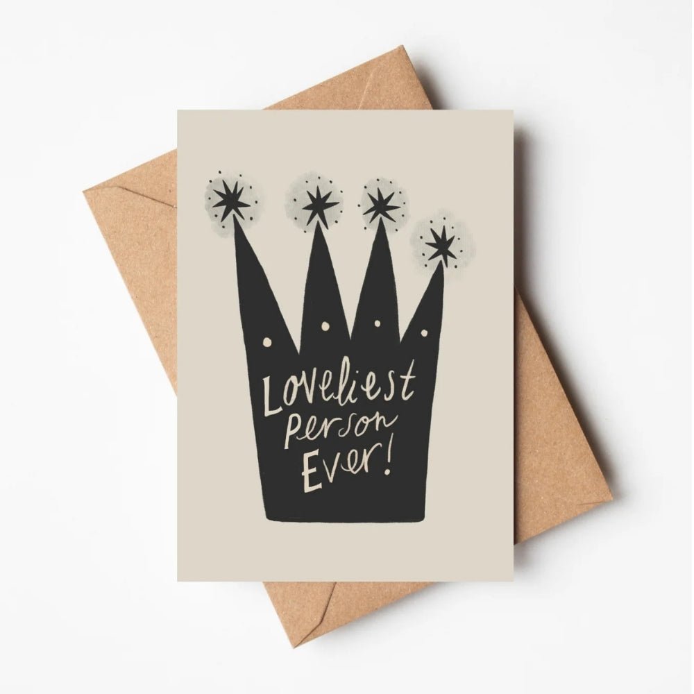 Loveliest Person Ever!' thank you or friendship card - Florrie