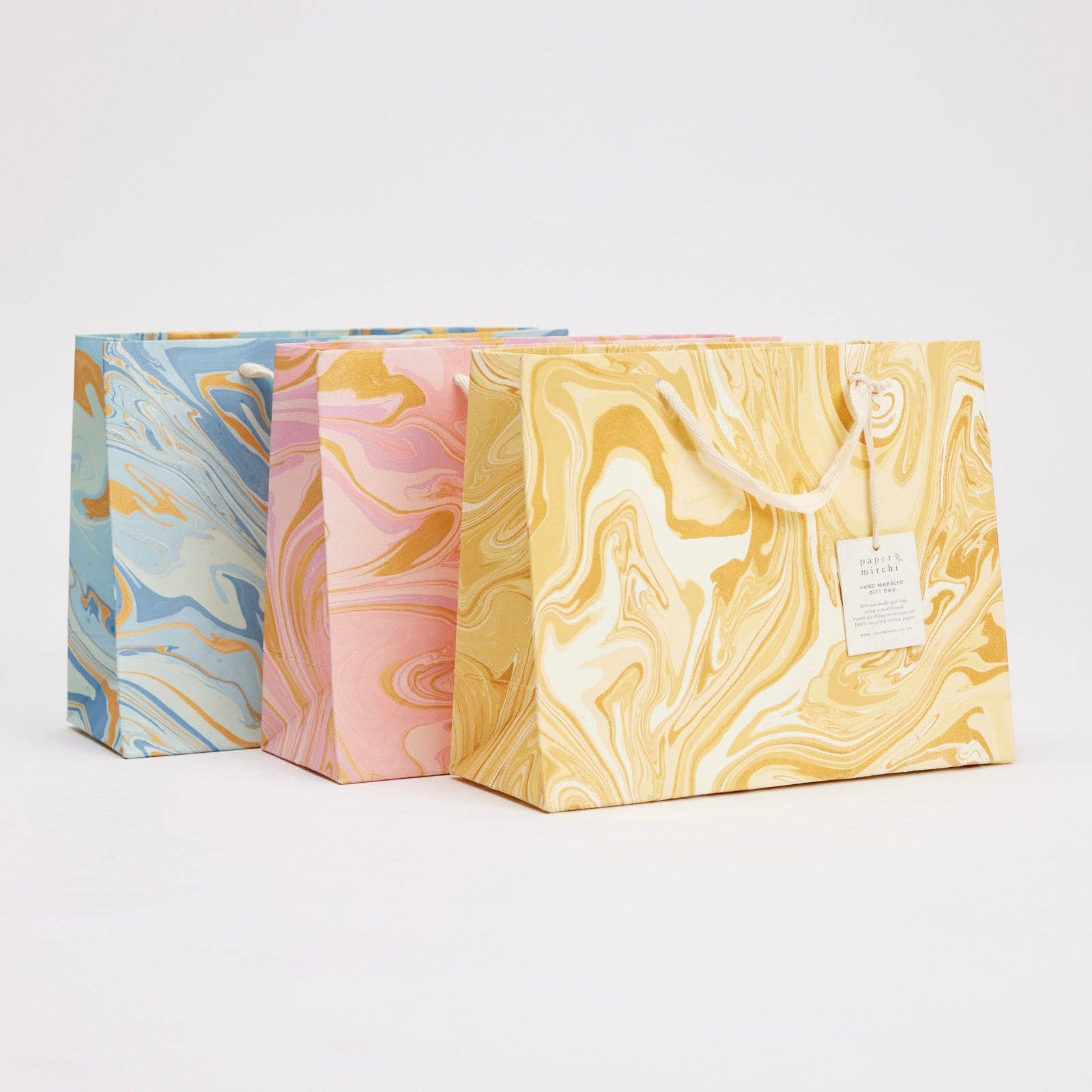 Medium marbled gift bag - Florrie