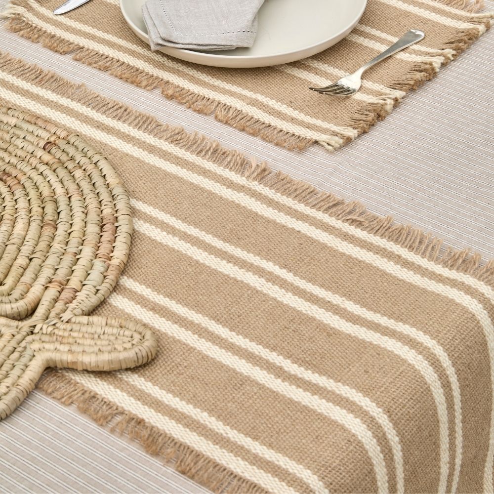 Natural Maine stripe runner — 35x180cm - Florrie