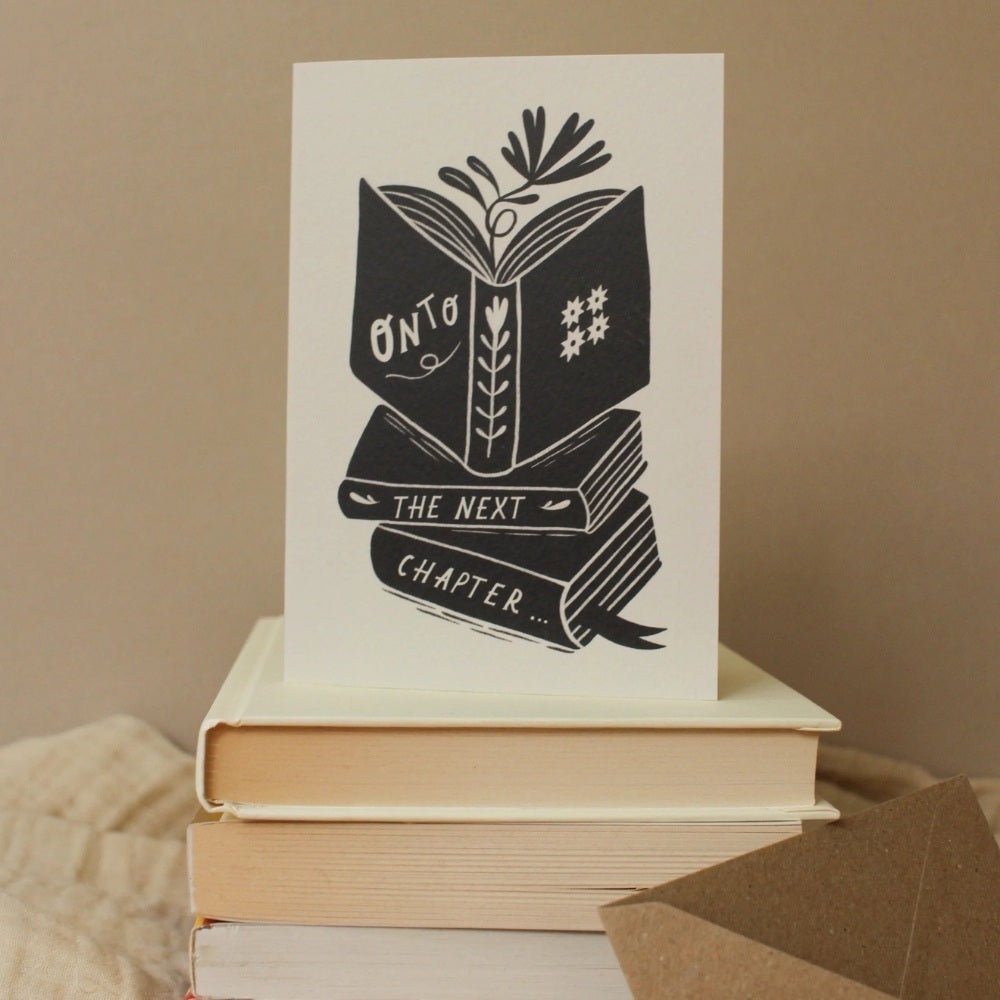 Onto The Next Chapter...' occasion card - Florrie