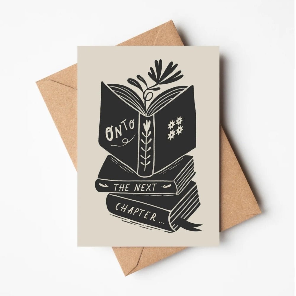 Onto The Next Chapter...' occasion card - Florrie